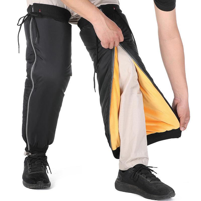 Warm Kneecap Electric Car Winter Leggings Fleece-Lined Thickened Battery Motorcycle Riding Windproof Rainwater Proof Cold-Proof Men and Women