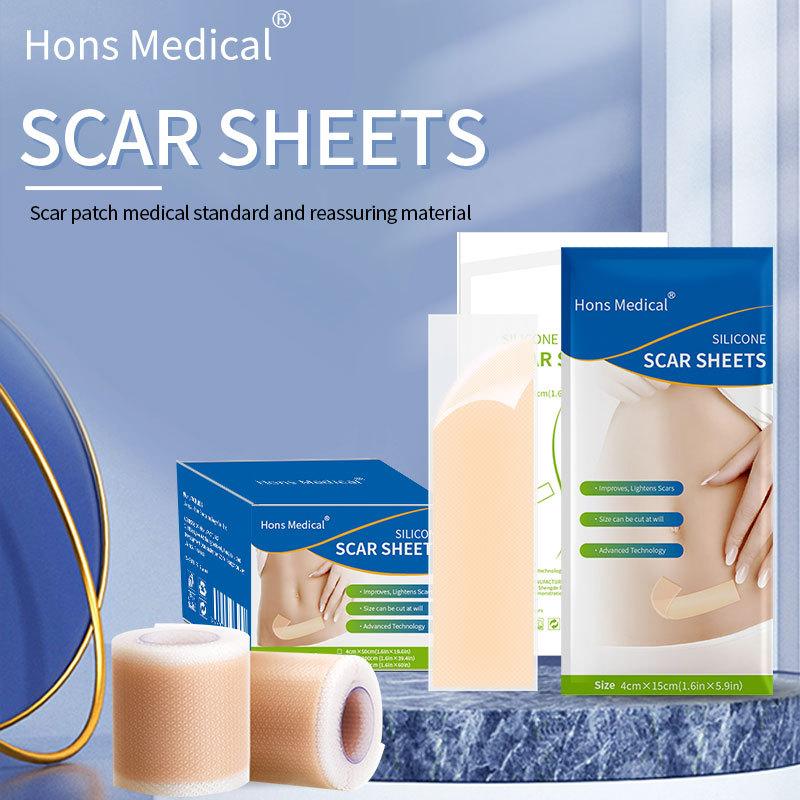 scar paster amazon medical silica gel 4cm * 1.5m silicone gel scar roll tape skin color scar foreign trade details Picture