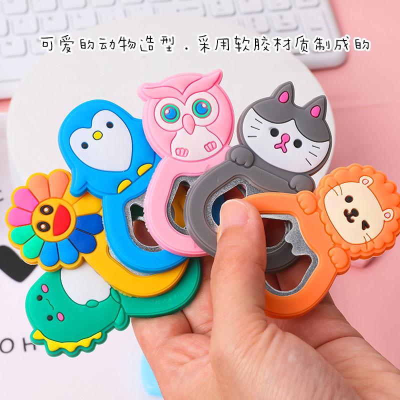 creative fridge magnet beer bottle opener trending cartoon bottle lifting device beer bottle screwdriver multi-function lid opener