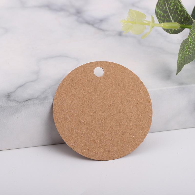 Gift Elevator Amazon Christmas Baking listing Message Vintage Kraft Paper round Blank Tag Spot Application Scenario