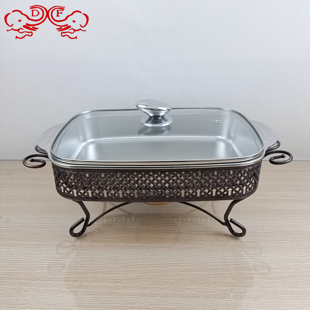 DF68093 烤鱼盘家用不锈钢盘子长方托盘烧烤盘龙虾海鲜盘电磁炉盘DF TRADINGHOUSE 