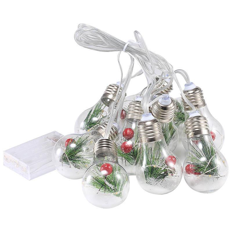 2024 new christmas led lighting chain christmas tree globe lighting chain room pine needle chinese hawthorn copper wire ornamental festoon lamp Item Picture