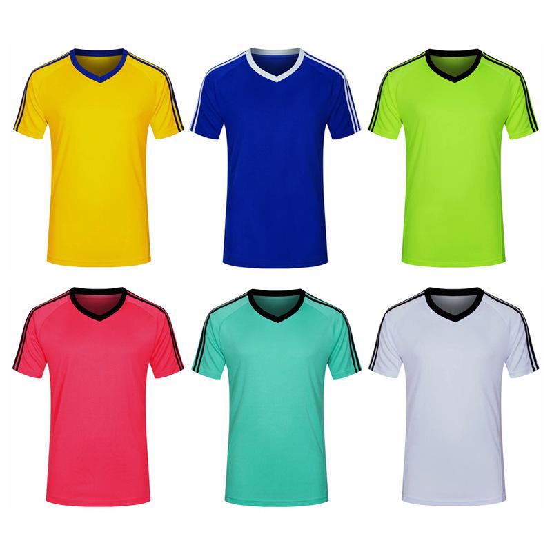 short-sleeved t-shirt football suit training suit sports running jersey competition suit adult single top