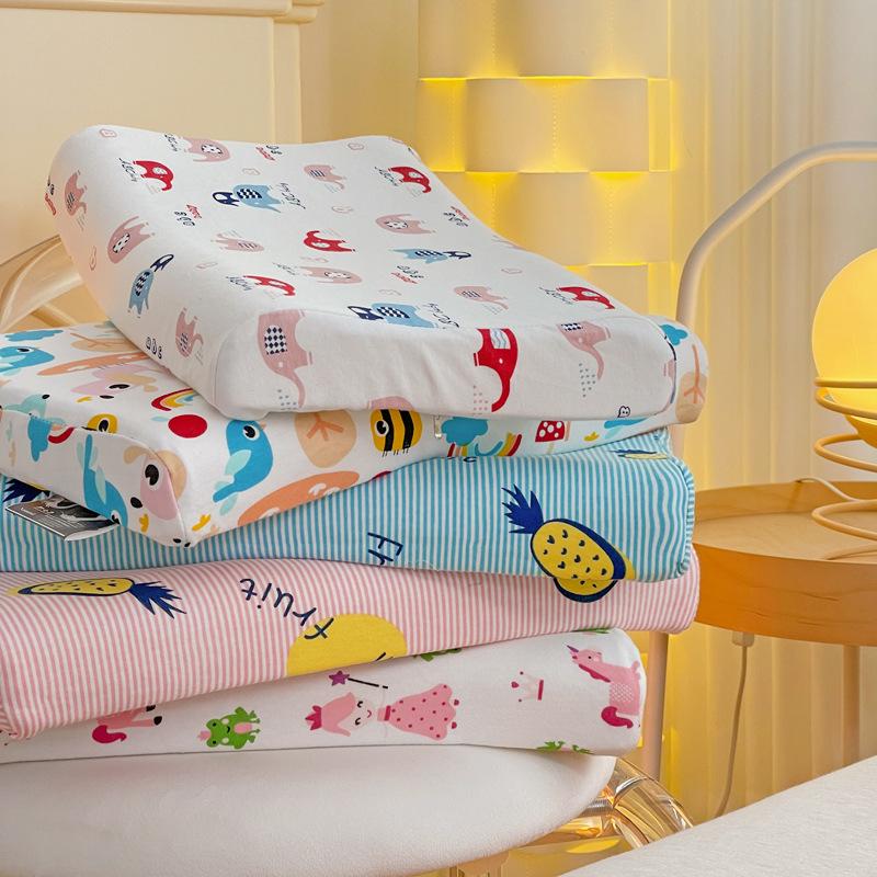 factory wholesale thailand children's latex pillow printed cotton children's pillow kindergarten nap pillow gift wholesale Specification drawing