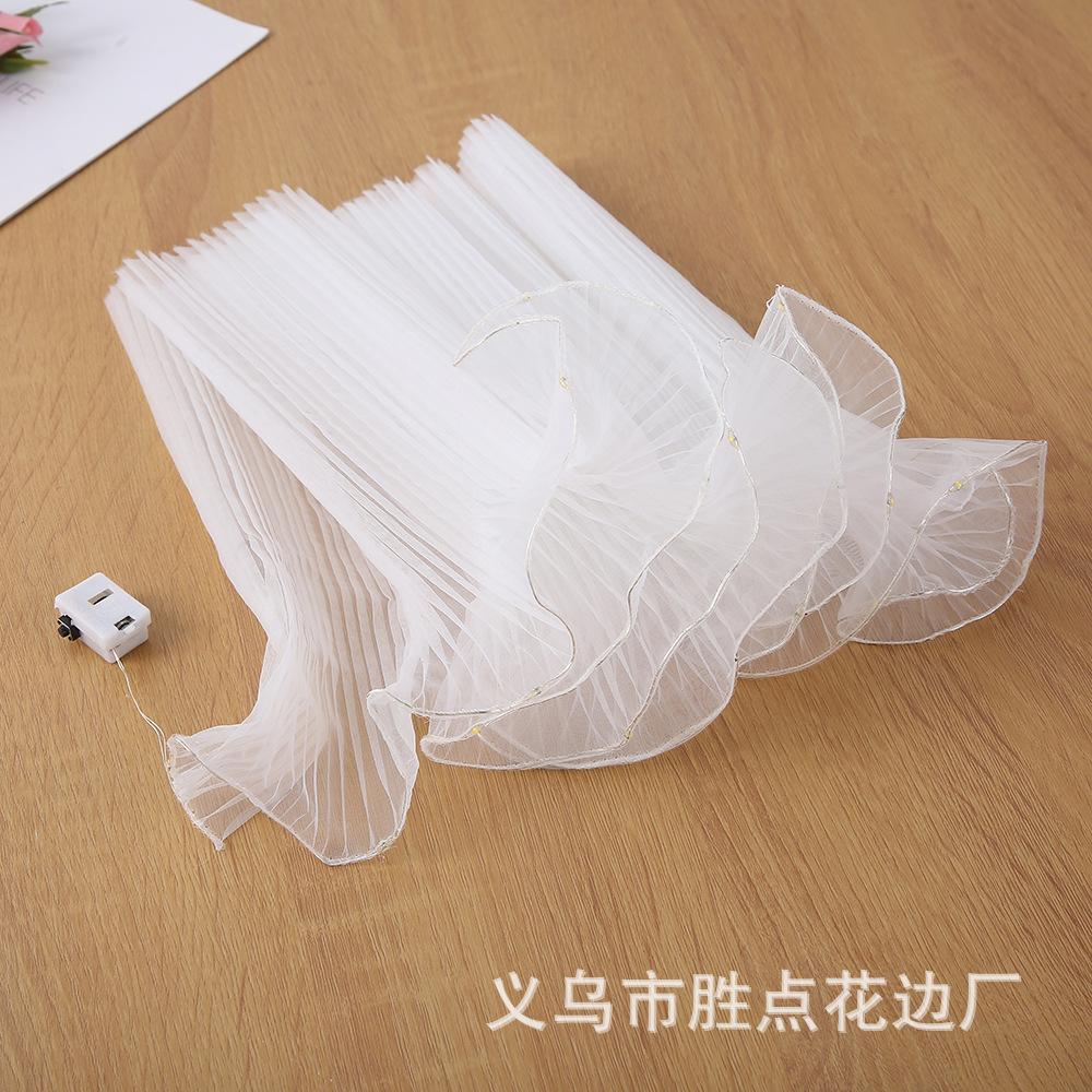 creative 28cm lamp beads spray yarn bouquet diy packaging material luminous mesh cake gift packaging lace Application Scenario