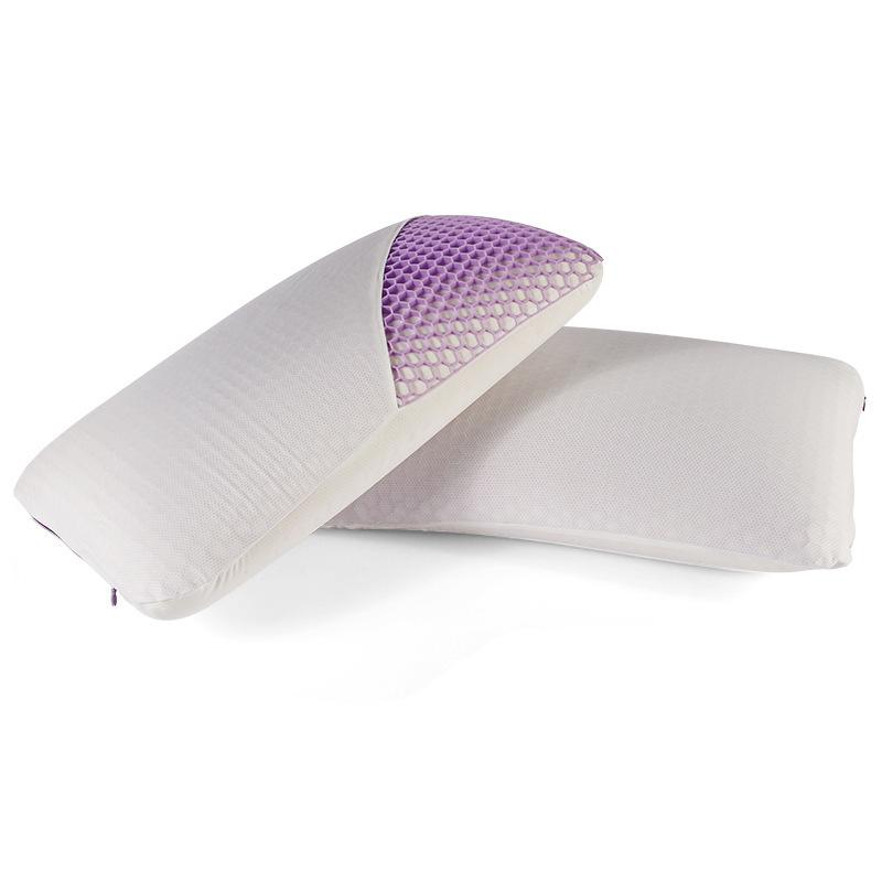 tpe high elastic air pillow hollowed purple honeycomb mesh gel pillow cervical support no pressure sleep latex pillow Application Scenario
