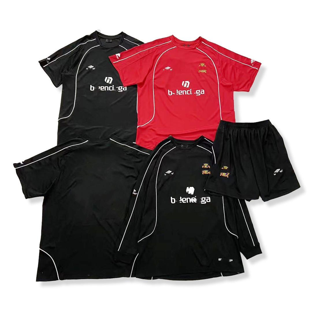 high version original standard paris b joint name manchester united football embroidered men's and women's jersey shorts sports t-shirt shorts set