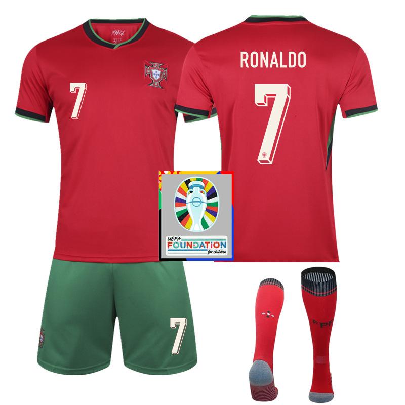 2024 european cup portuguese jersey no. 7 c ronaldo no. 11 felix away soccer uniform overprint no.