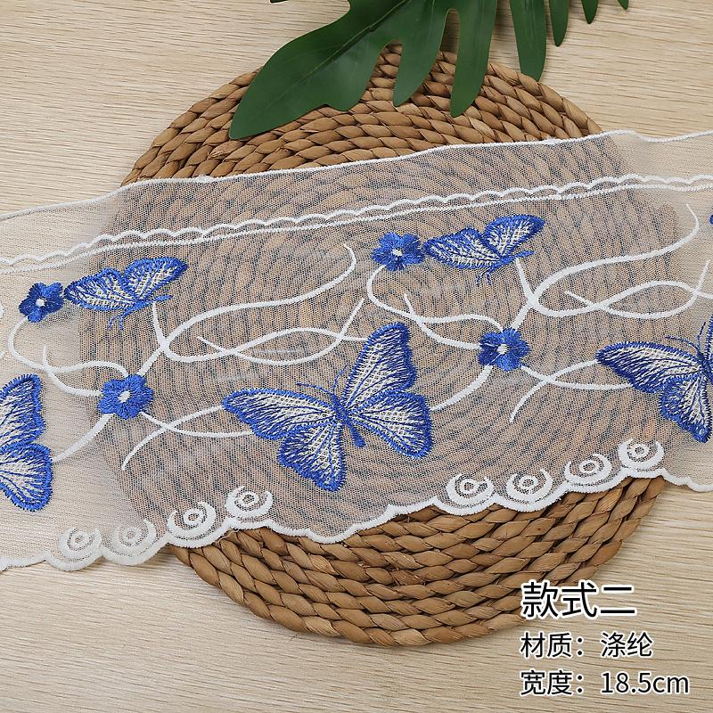 factory direct sales new polyester mesh embroidery lace 18.5cm clothing accessories handmade diy lace Application Scenario