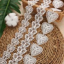 lace white heart shape lace suitable for children's clothing butterfly polyester lace crafts lace a size 20