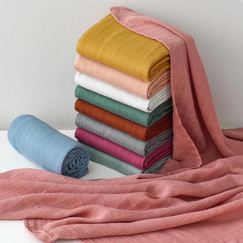 baby cotton ins wrapped towel baby blanket muslin gauze bath towel infant cover blanket amazon cross-border details Picture