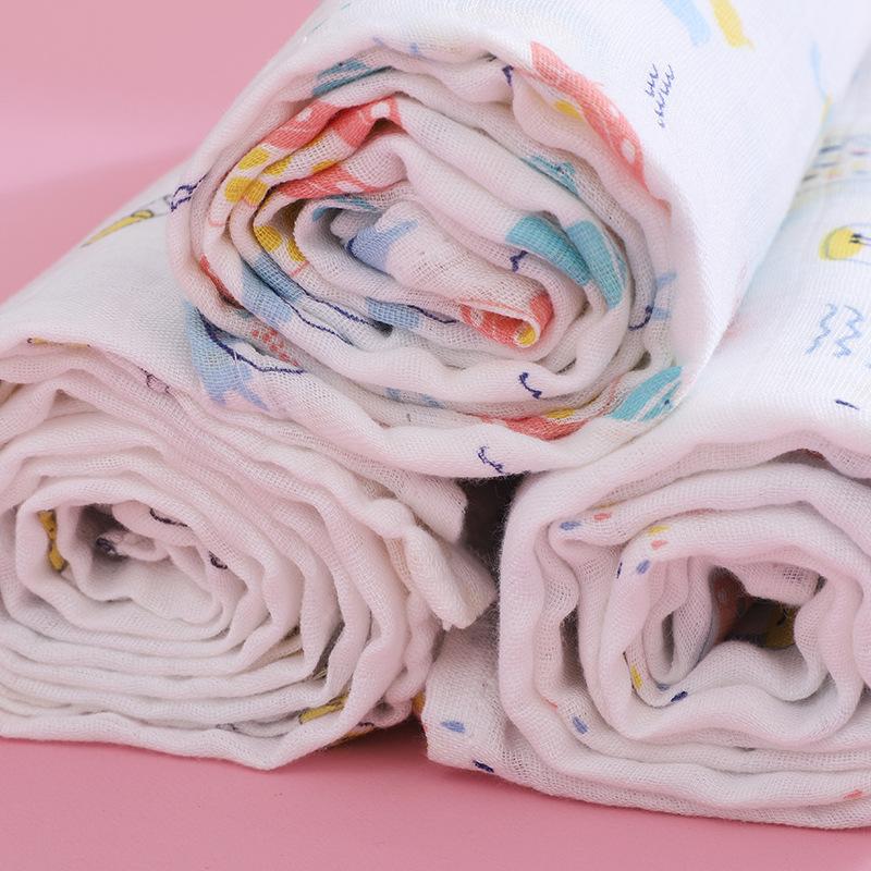 Spot Gauze Scarf Baby Wrapping Blanket Cotton Blanket Double Muslin Newborn Swaddling Towel Summer Blanket details Picture