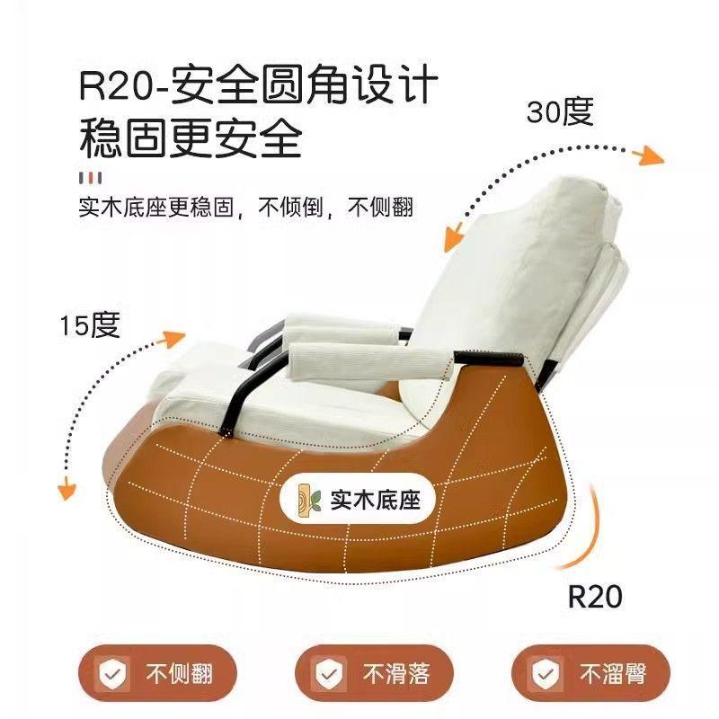 lunch break rocking chair recliner lazy sofa rocking chair balcony single adult home use leisure lazy bone chair sleeping details Picture