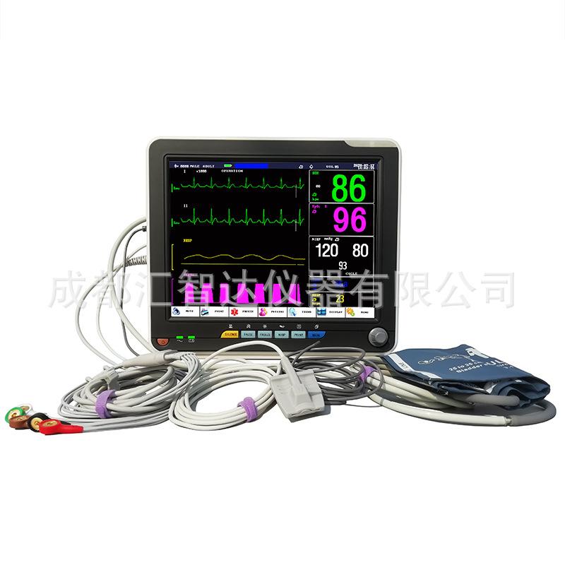 exclusive for export medical products huizhida dj-12nh new 12.1-inch bedside portable multi-parameter ecg monitor full figure