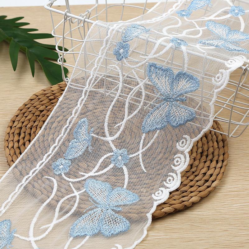 factory direct sales new polyester mesh embroidery lace 18.5cm clothing accessories handmade diy lace full figure