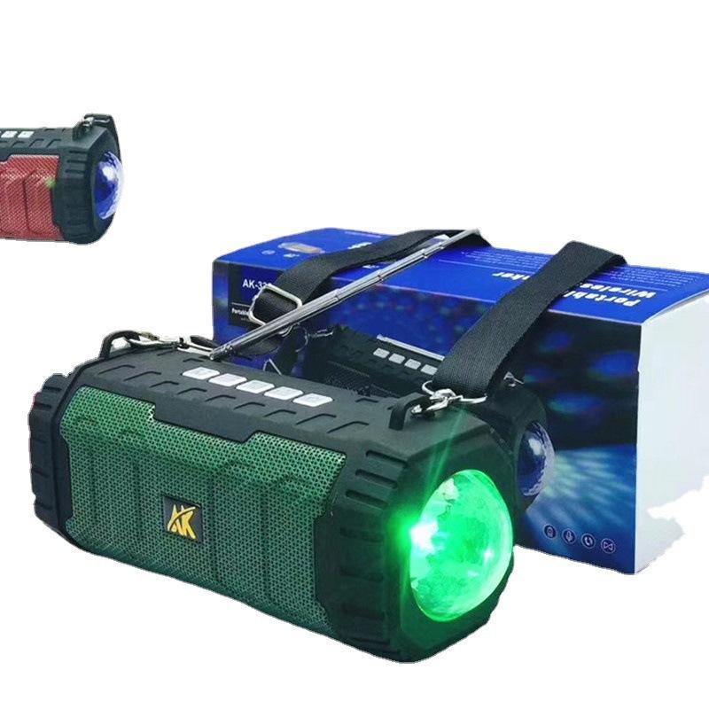 ak335 mini portable audio with stage laser light outdoor bluetooth speaker dual speaker subwoofer