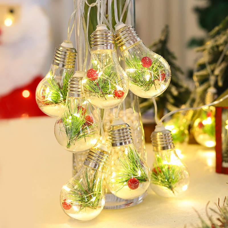 2024 new christmas led lighting chain christmas tree globe lighting chain room pine needle chinese hawthorn copper wire ornamental festoon lamp Specification drawing