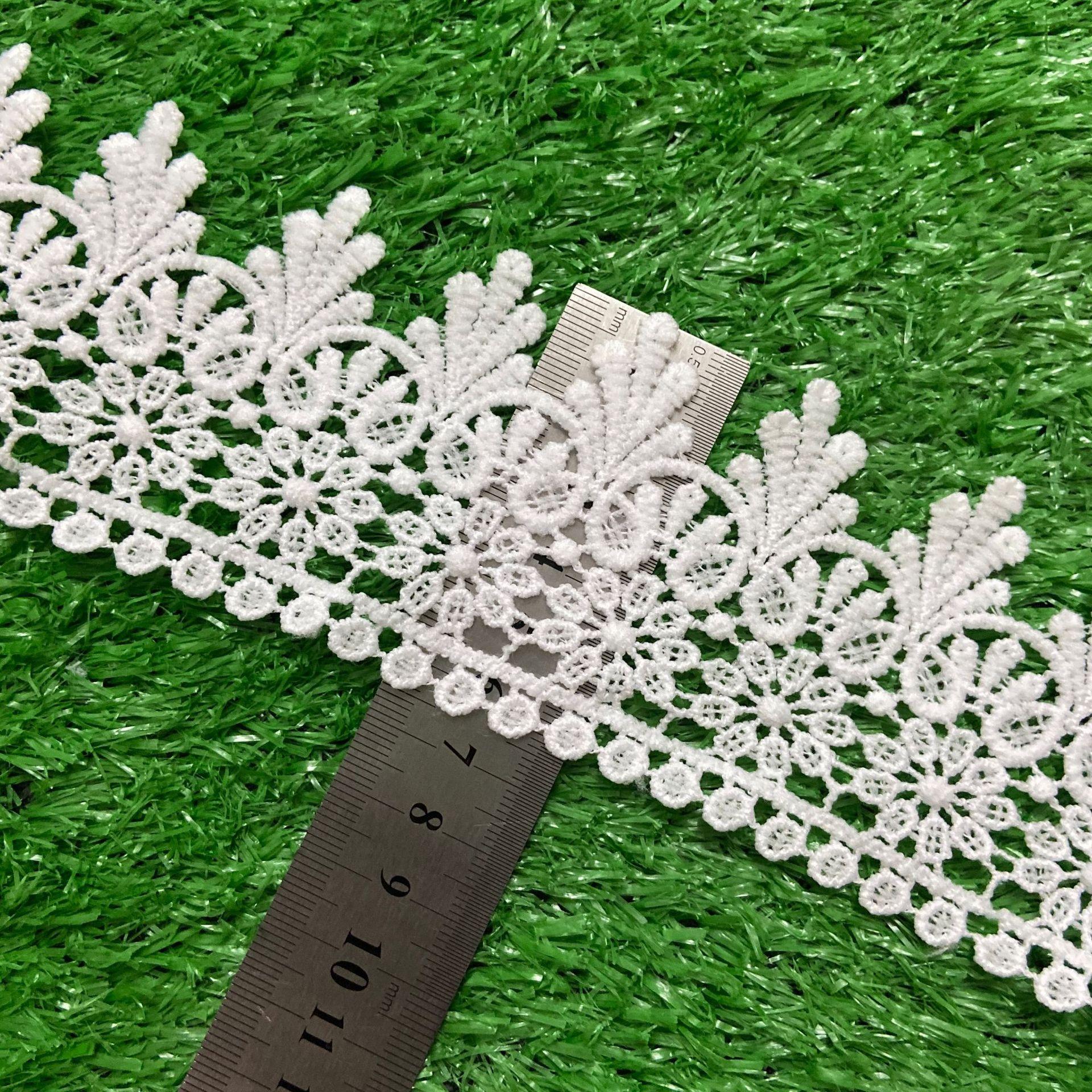 factory direct supply spot high quality lace water soluble milk silk embroidery lace embroidery accessories lace trim details Picture