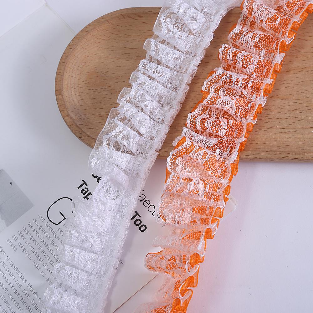 4cm yarn strip + lace color ethnic style lace wrinkle clothing home soft toy accessories factory wholesale details Picture