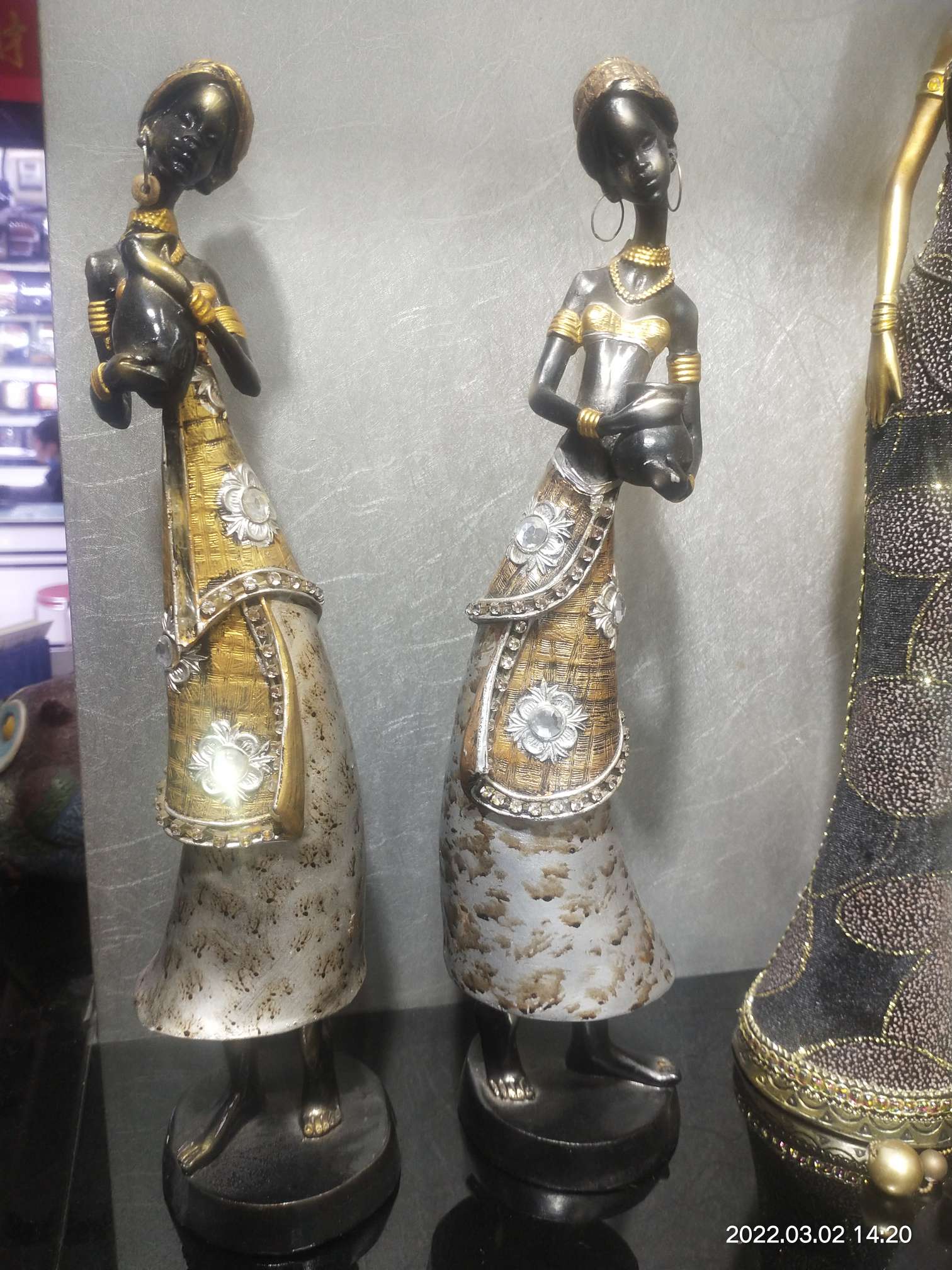 创意家居非洲黑人姐妹摆件树脂工艺品摆件