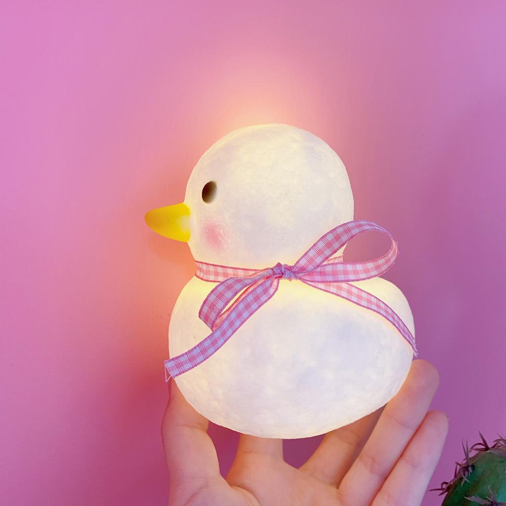 ins bedroom girl led small night lamp cute little duck room bedside lamp decoration dormitory new creative gift Specification drawing