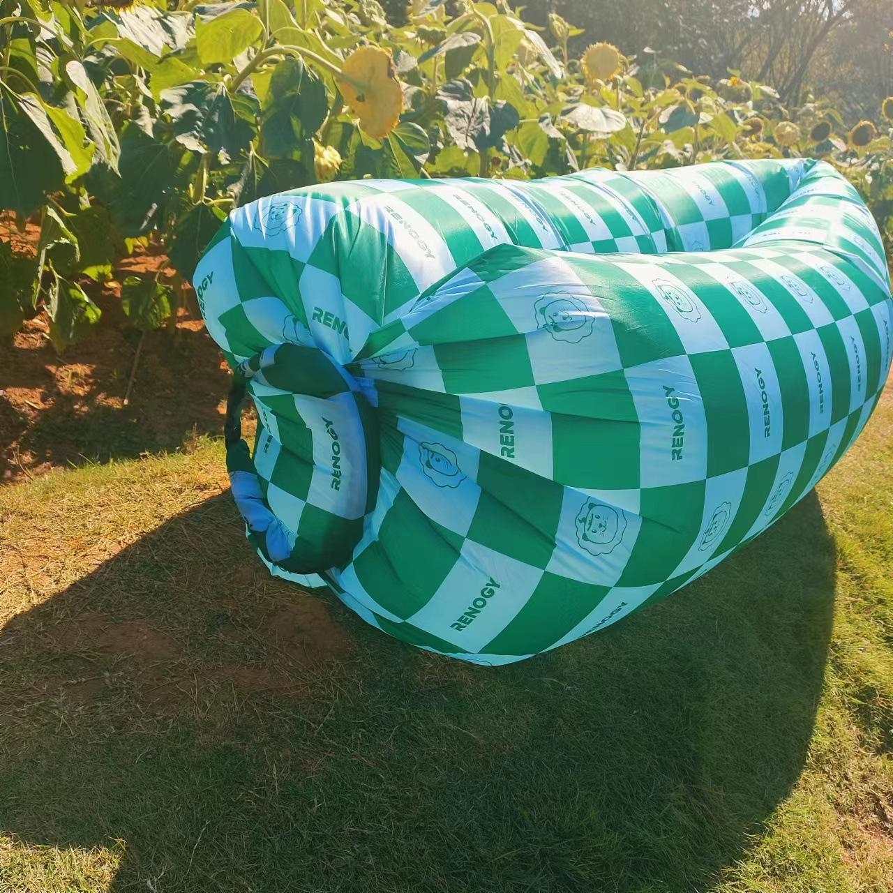outdoor inflatable lazy sofa air mattress single recliner portable camping lunch break music festival camping supplies Specification drawing