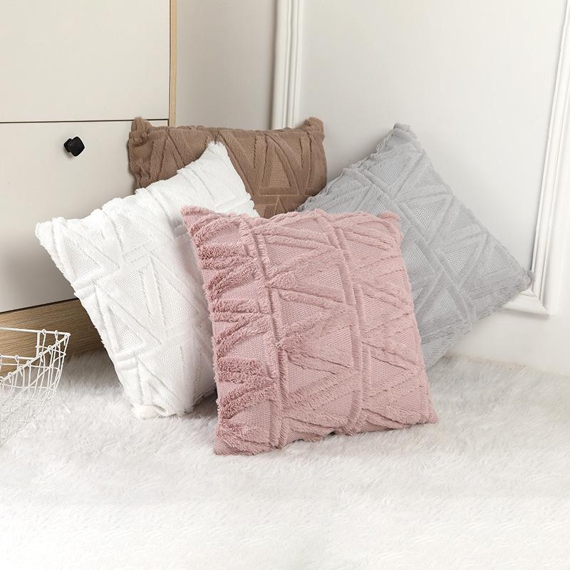 korean ins simple knitting fabric soft square pillow wholesale more sizes household supplies sofa decoration