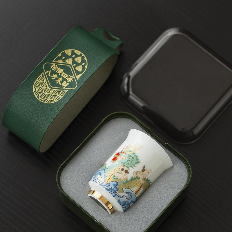端午节茶杯陶瓷功夫茶杯单杯主人杯茶盏套装创意龙舟伴手礼送礼