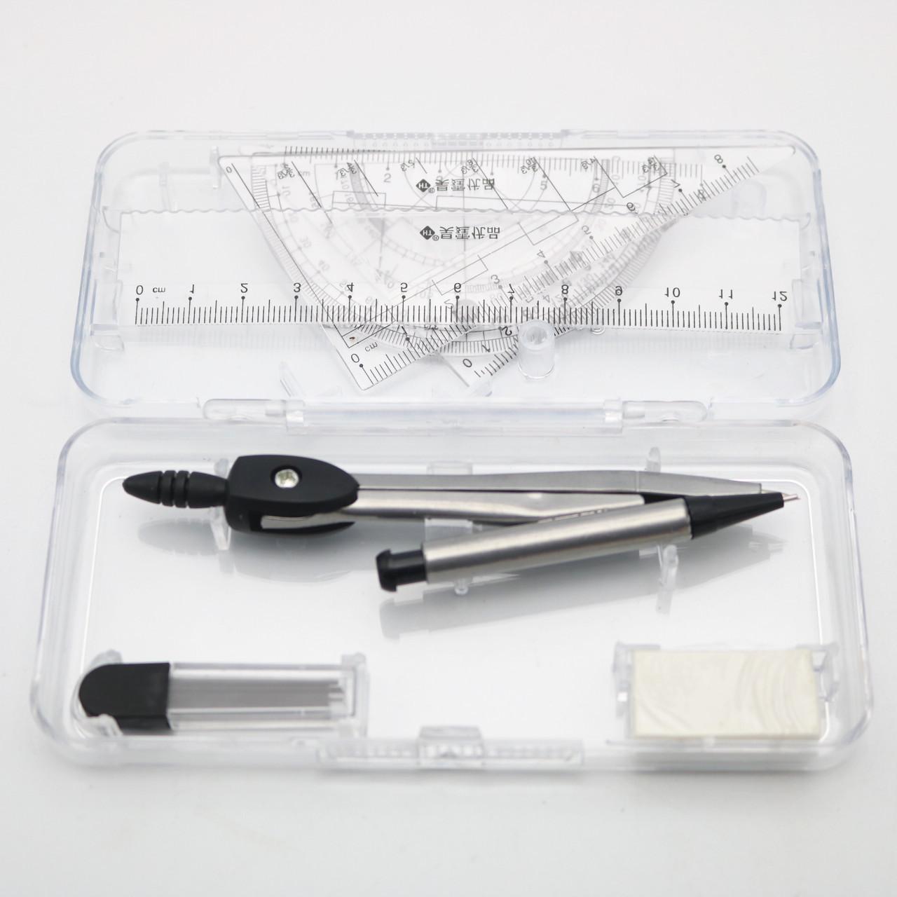 wholesale student drawing office compasses set full set ruler mechanical pencil lead rubber seven-piece drawing tool 129 Application Scenario