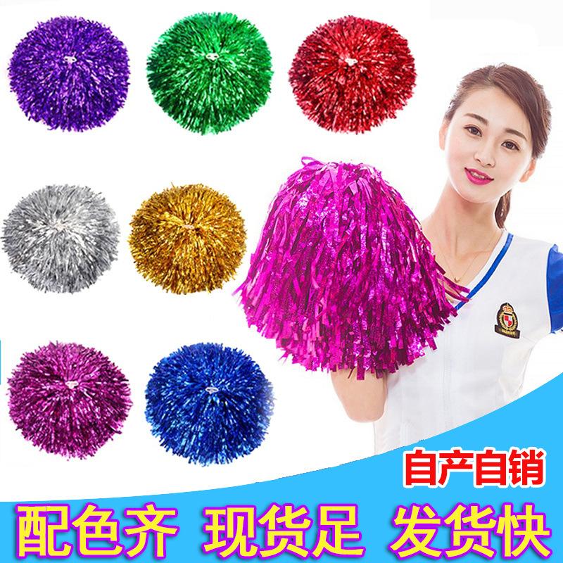 muslin silk encryption floral ball cheerleading cheerleader ball-flower floral ball hand flower school sports meeting activity cheering props details Picture