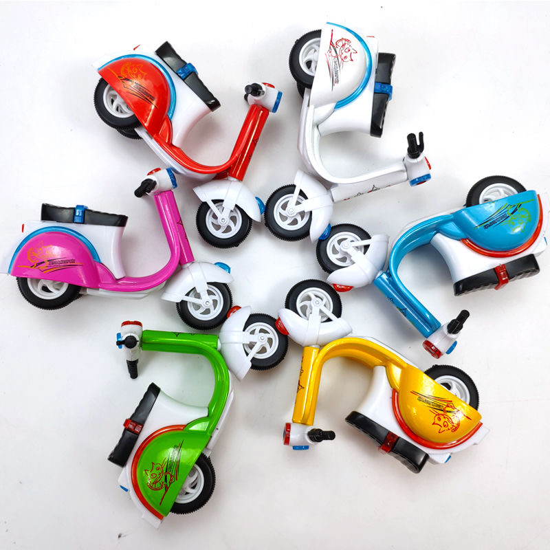 Little Sheep alloy Rebound Motorcycle 12-piece display box in six colors Specification image