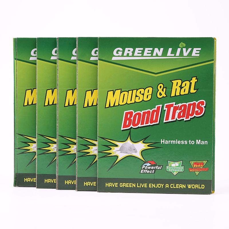 factory direct sales bai ling mouse sticker english green mouse trap sticker mouse sticking board mouse trapping mouse sticking board supply Specification drawing