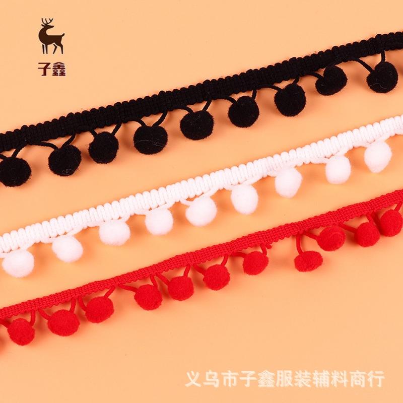 new dyed fur ball color pompom accessories lace factory wholesale diy clothing accessories curtain decorative lace