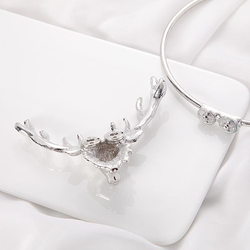 non-perforated curtains straps simple and light luxury metal animal head one deer have you deer head diy replaceable curtain buckle details Picture