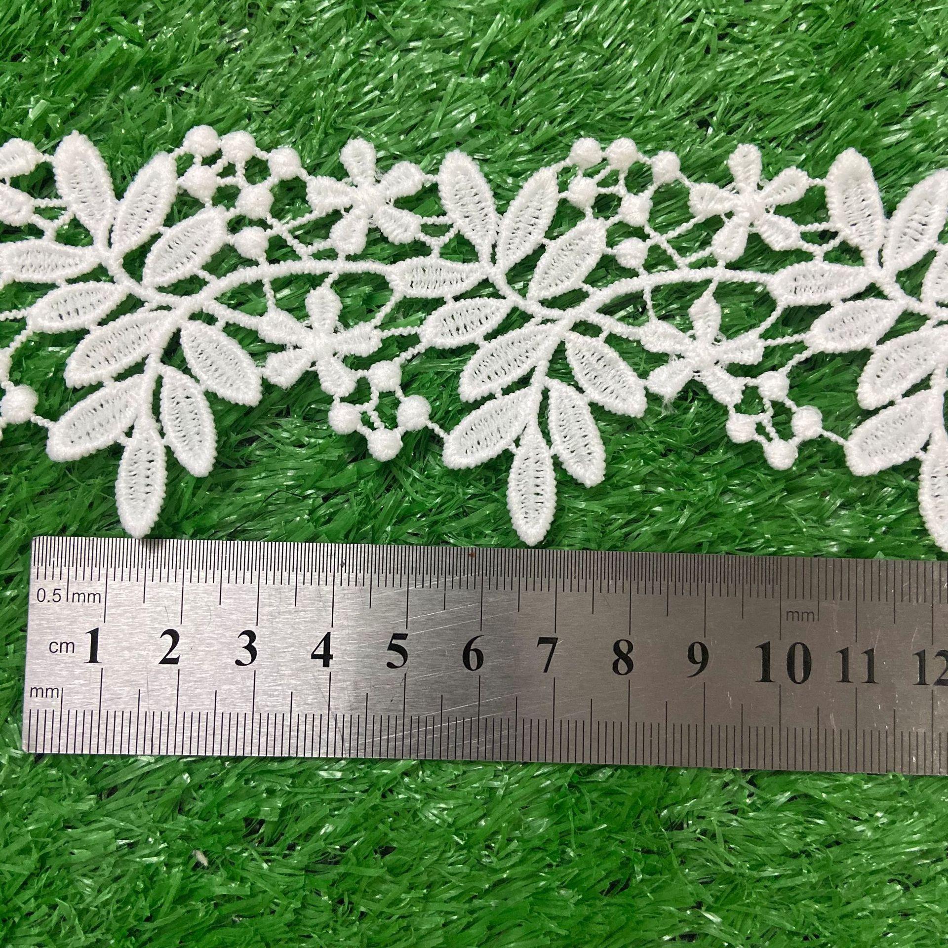 New Spot Lace Embroidered Water Soluble Milk Silk Lace lolita Lace Lace Lace Trim Specification drawing