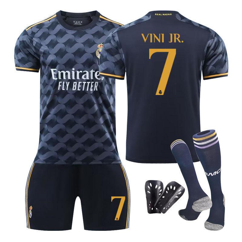 2324 real madrid away jersey no. 7 venius 5 bellingham 10 modrich children's football uniforms suit