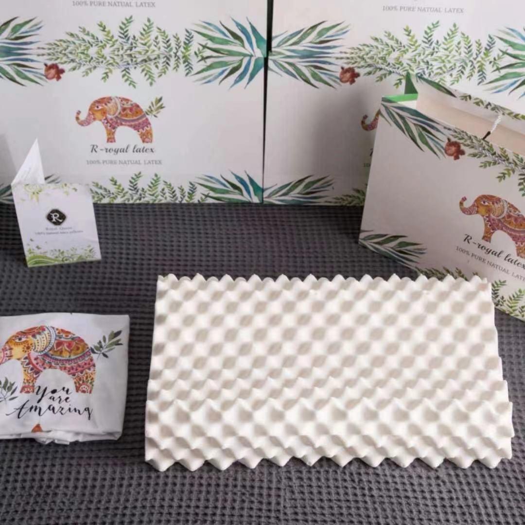 new royal thailand elephant latex pillow wholesale natural children latex pillow core neck protection gift pillow wholesale delivery Specification drawing