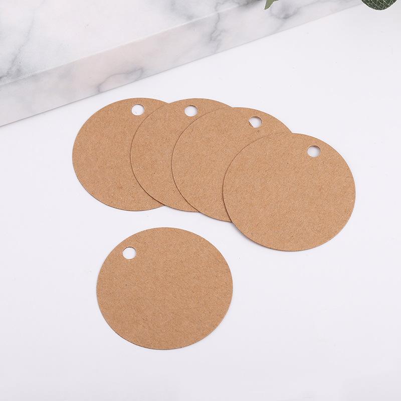 Gift Elevator Amazon Christmas Baking listing Message Vintage Kraft Paper round Blank Tag Spot full figure