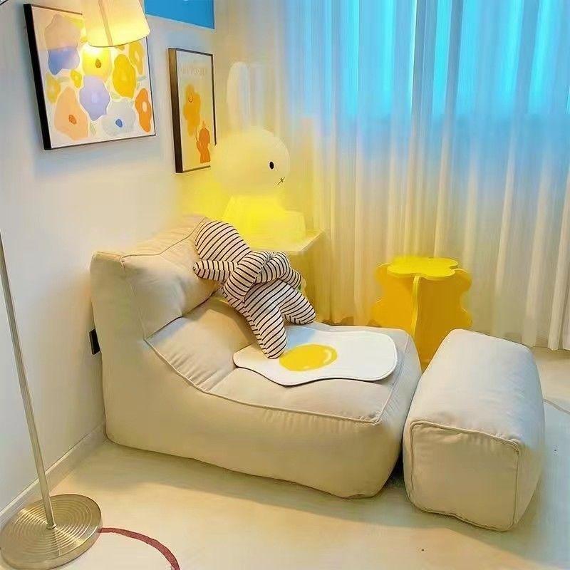 lazy sofa tatami reclining single cute hot female online influencer small balcony leisure bedroom room sofa details Picture