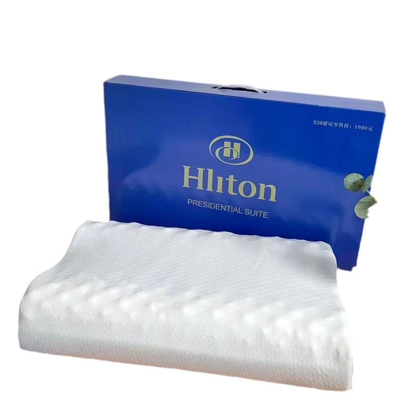 hilton natural latex pillow wholesale adult neck pillow insert children cervical massage pillow gift one piece dropshipping Item Picture