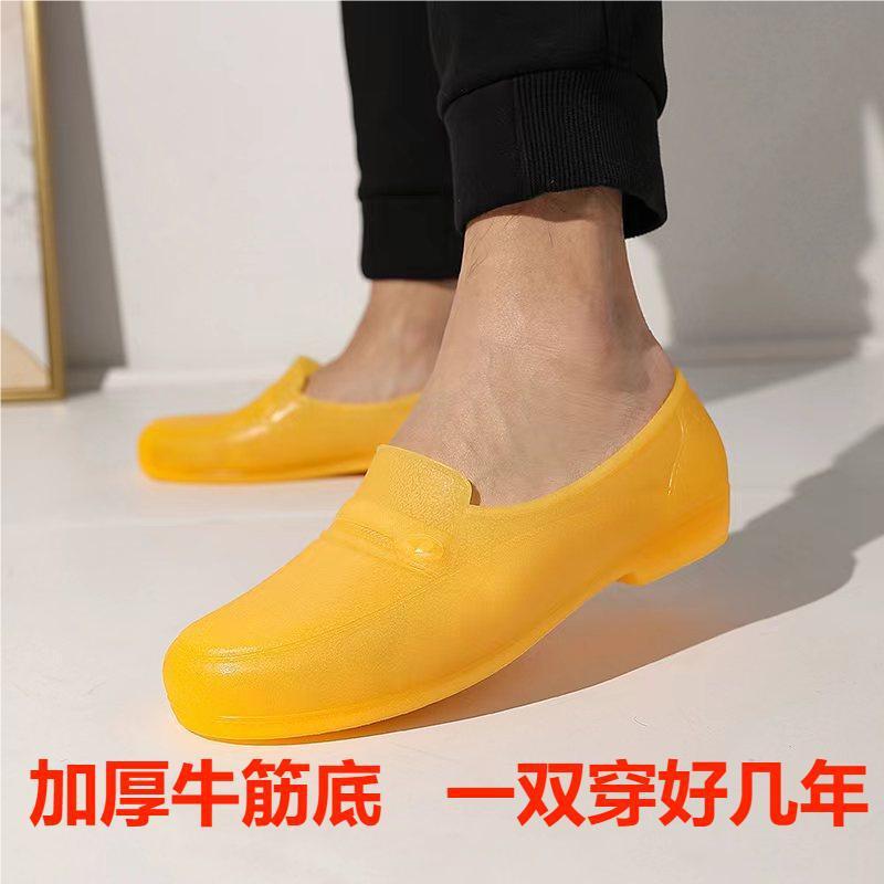 factory wholesale rain boots men's spring and autumn raw rubber rubber shoes low-top kitchen oak labor protection site rubber type low top waterproof