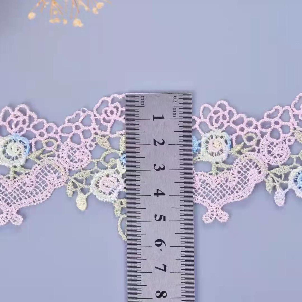 multicolor exquisite embroidered lace