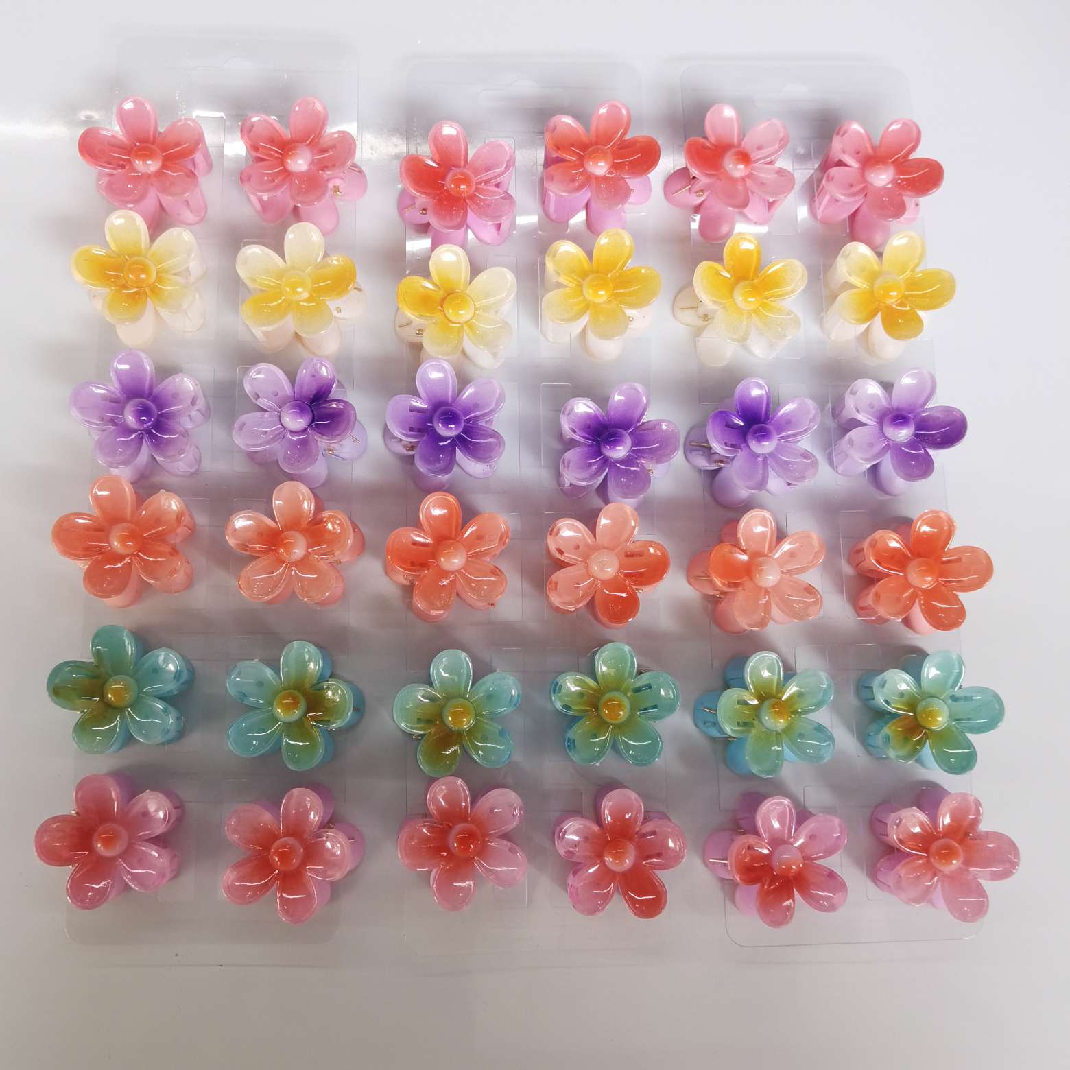 3.2 cm popular internet-famous back-sprayed 6-color sunflower frangipani Specification image