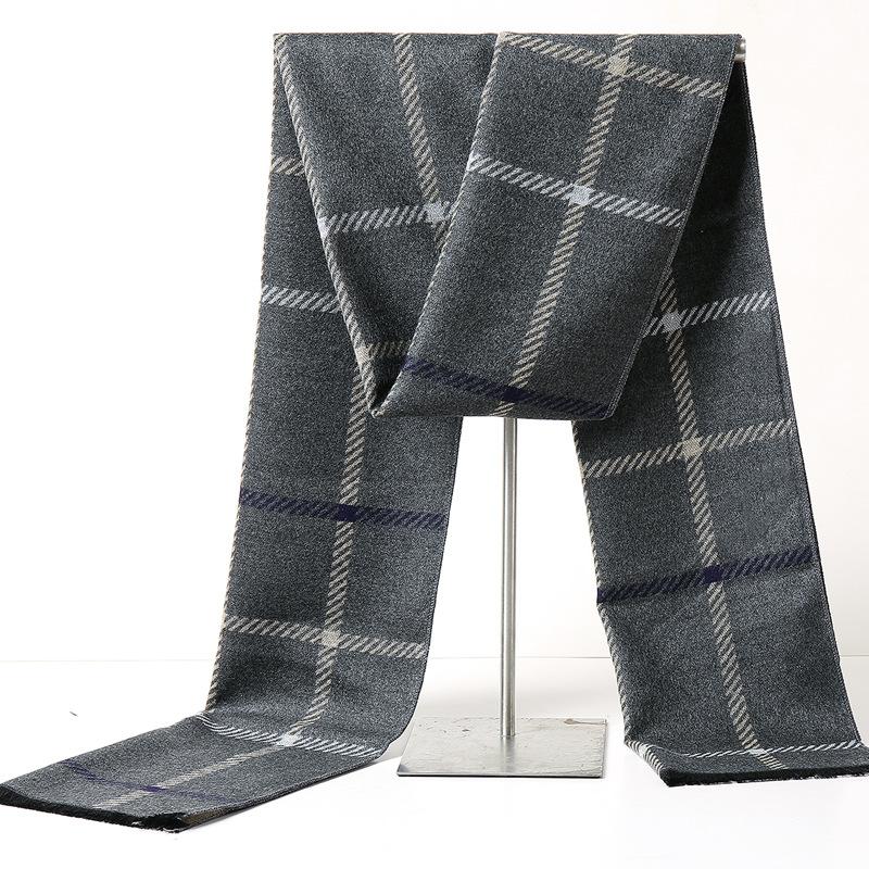 winter new business scarf men's british plaid cashmere-like warm scarf factory supplier wholesale
