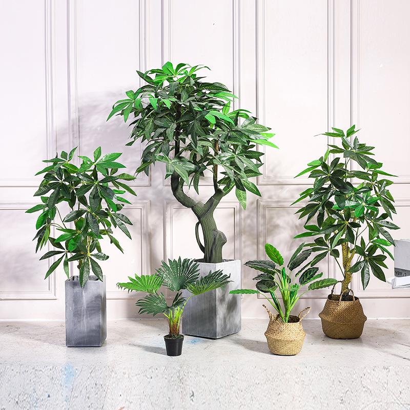 simulation fortune tree money tree large floor green plant pot plant bonsai living room office decoration fake bonsai