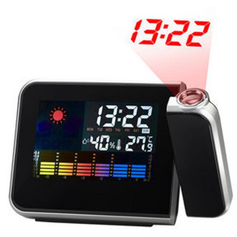 8190 color screen digital projection clock cross-border recommend creative perpetual calendar weather clock electronic led projection alarm clock