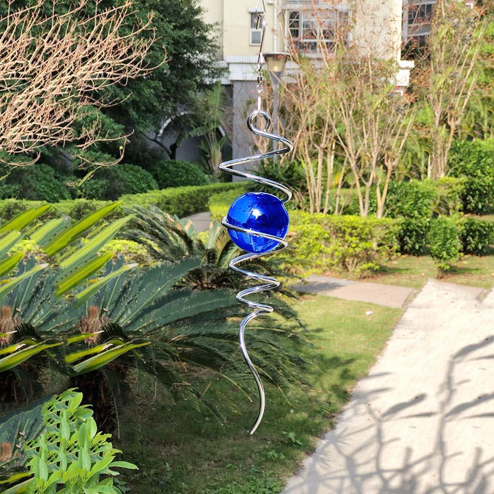 Cross-border bestseller wind chime single Spiral Tail Gazing Ball Spiral Tail decorative wind wheel spiral tail Specification image