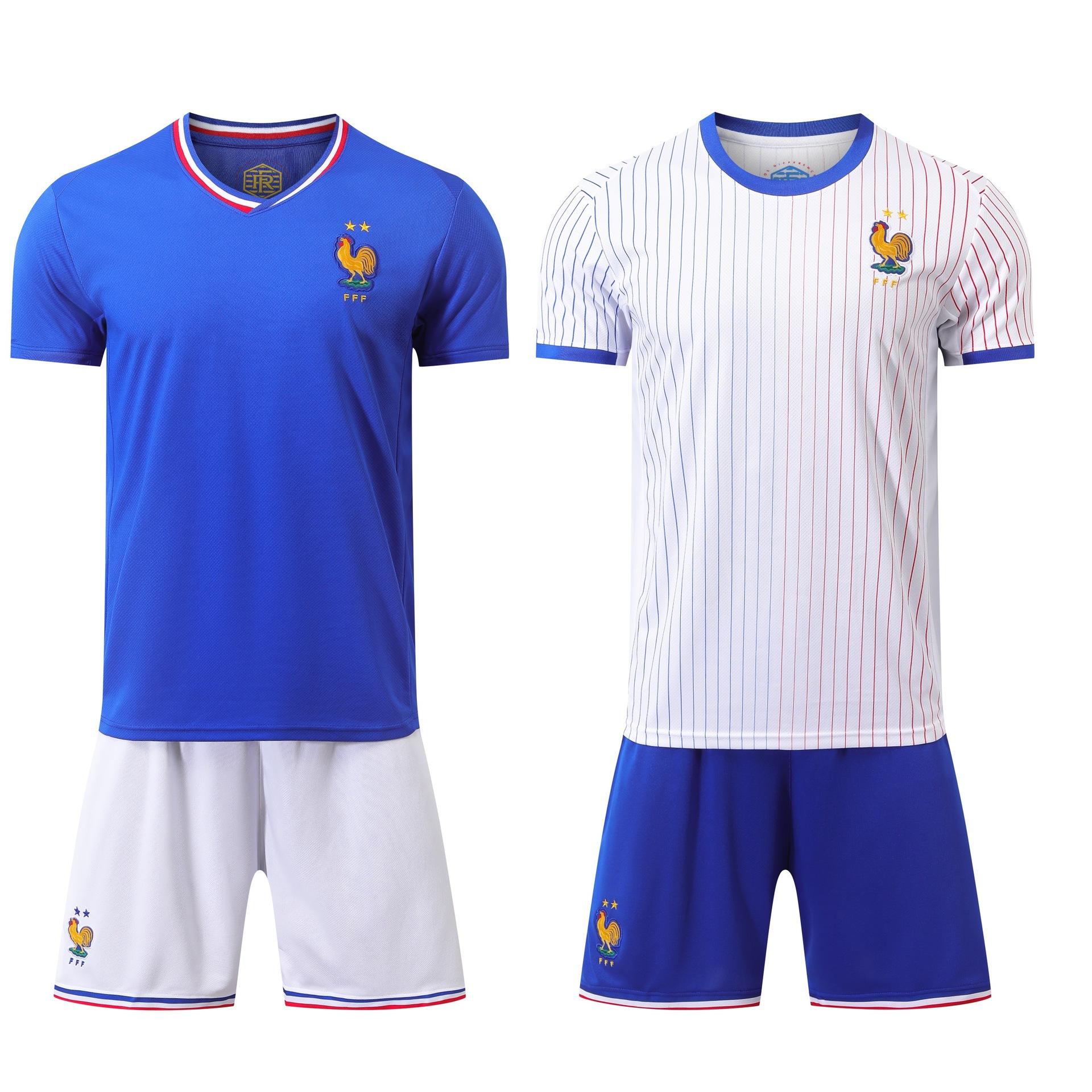 2022 world cup france no. 10 mbap jersey national team uniform home court adult and children soccer uniform