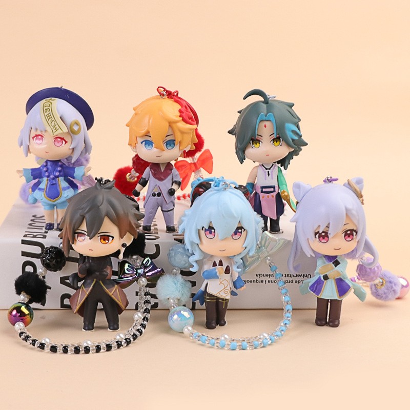 新款珠链原神动漫人物手办钥匙扣 好看盲盒手办要是挂件现货批发细节图