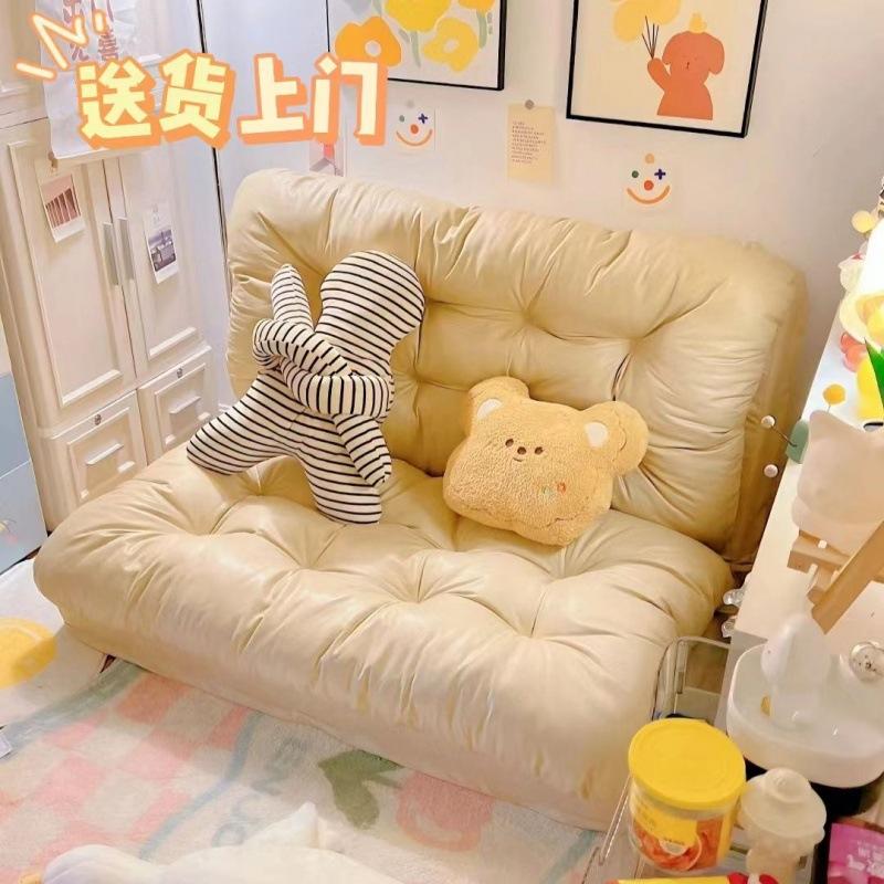 lazy sofa reclining sleeping balcony folding sofa bed dual-use bedroom single double sofa leisure floor adult